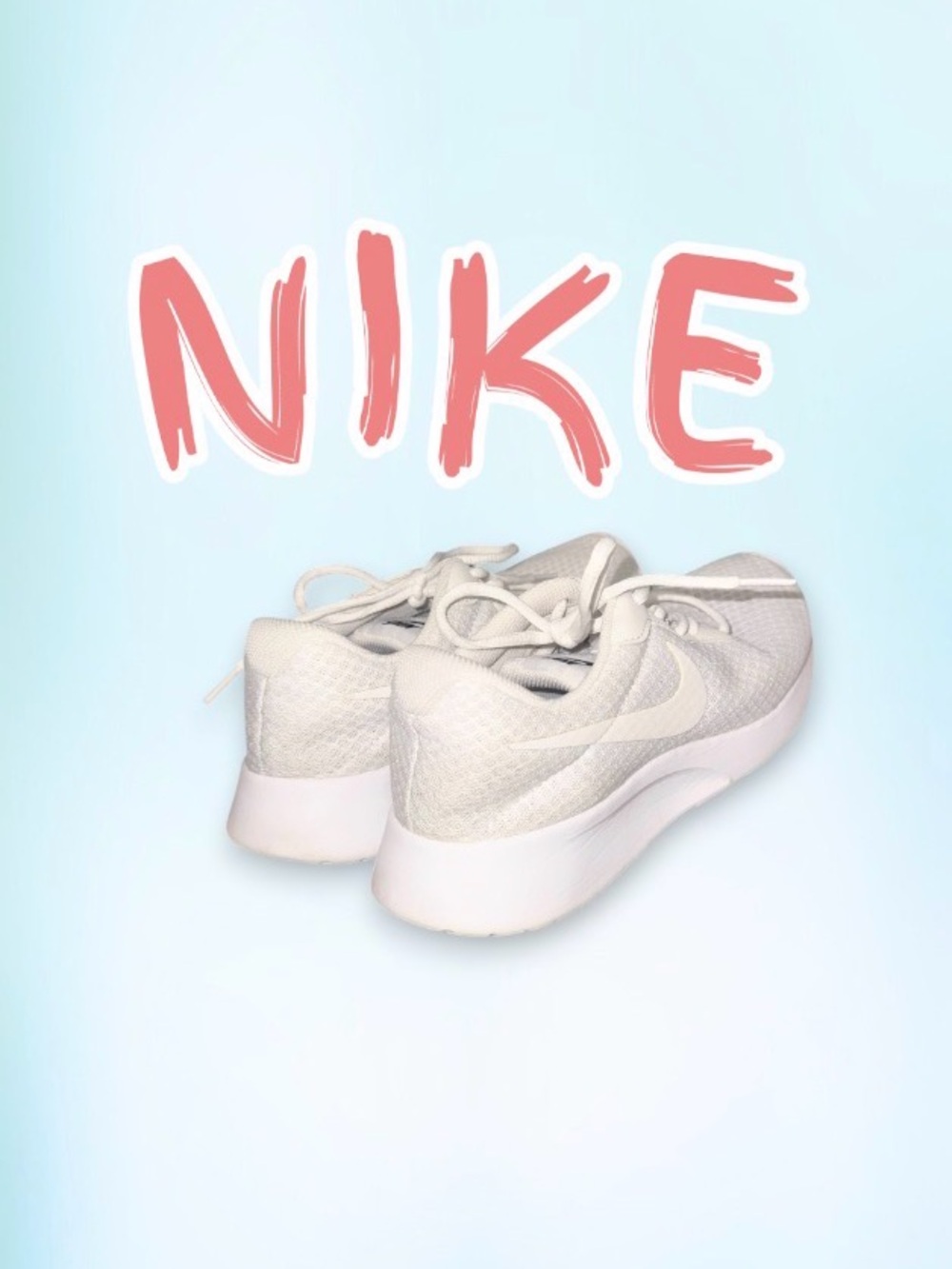 Nike TANJUN all white Running Sneakers tennis shoes women’s size 9
